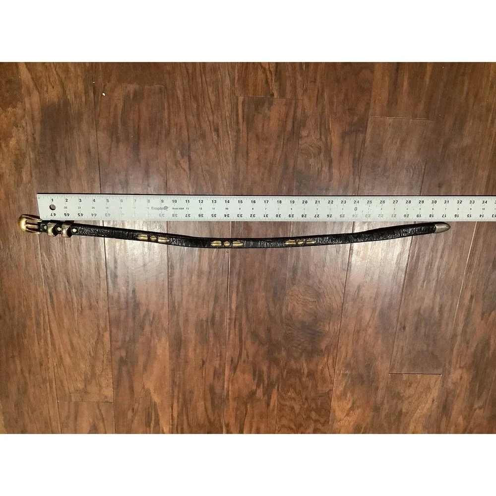 BB SIMON BLACK Skinny  LEATHER BELT -